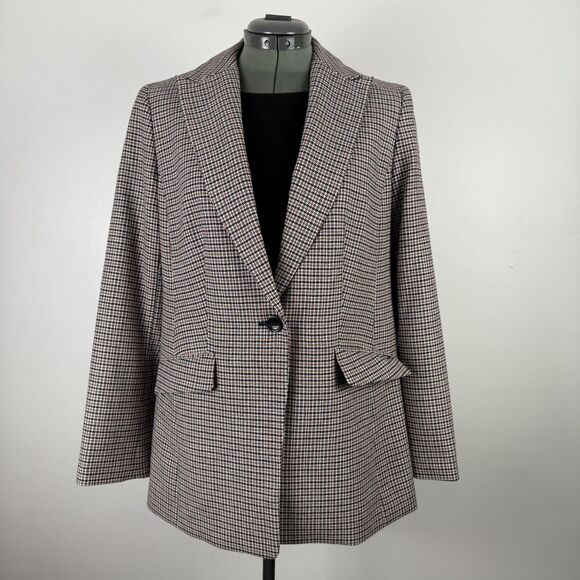 Talbots Oversized Boyfriend Blazer – Academia Preppy Style, Cotton Wool‎ Jacket - Picture 5 of 14